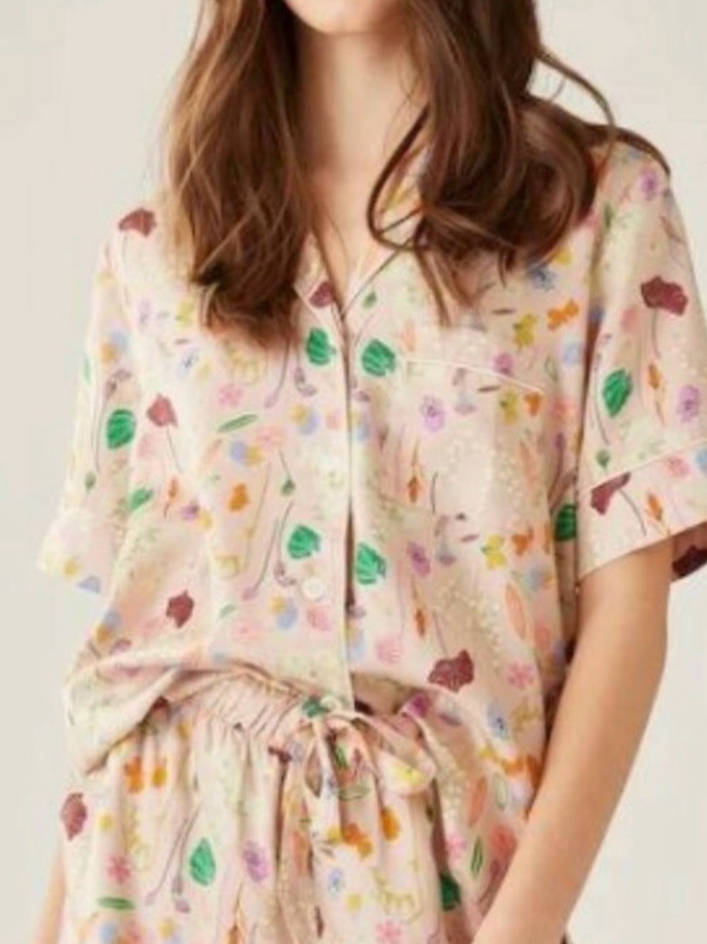 Love & Lore Floral Pajama PJ Set Lyocell S Botanical Lounge Set
